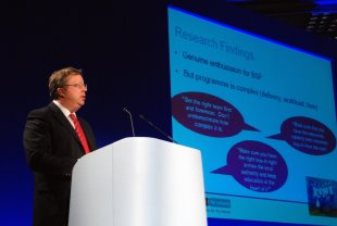 Tim Byles during his keynote speech. 